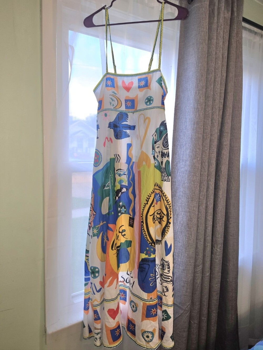 Alemais Soleil Linen Multicolor Printed Maxi Dress - Picture 2 of 6